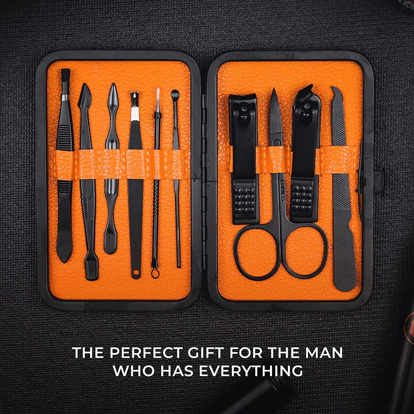 Ultimate Men'S Grooming Kit, 10-Piece Set - the Arsenal Gift Set by , Multi-Purpose Manicure, Pedicure & Facial Tools Include Nail Clippers, Scissors, Tweezers & Blackhead Remover